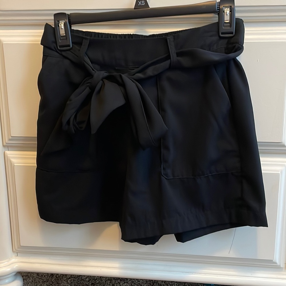 Woman’s Black Business Casual Flowy Shorts